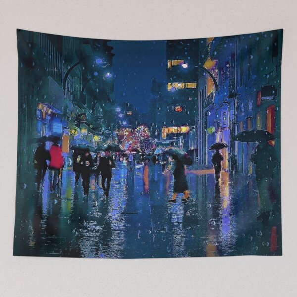 Item preview, old Tokyo by night under the rain  designed and sold by XXgooddeedXX.