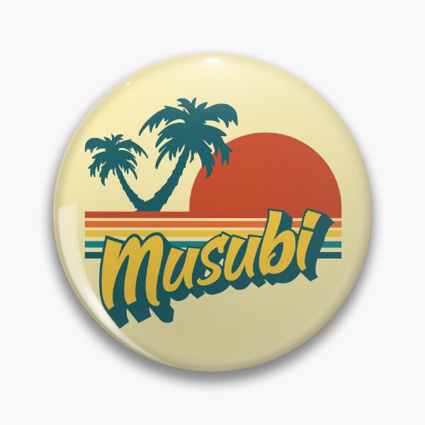 Item preview, Musubi Retro Hawaii Sunset and Palm Trees designed and sold by Huhnerdieb Apparel.