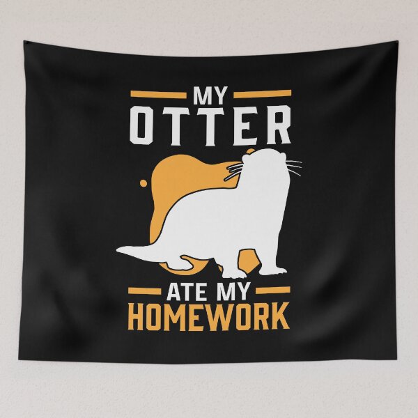 Item preview, Otter homework eaten otter sea otter designed and sold by madgrfx.