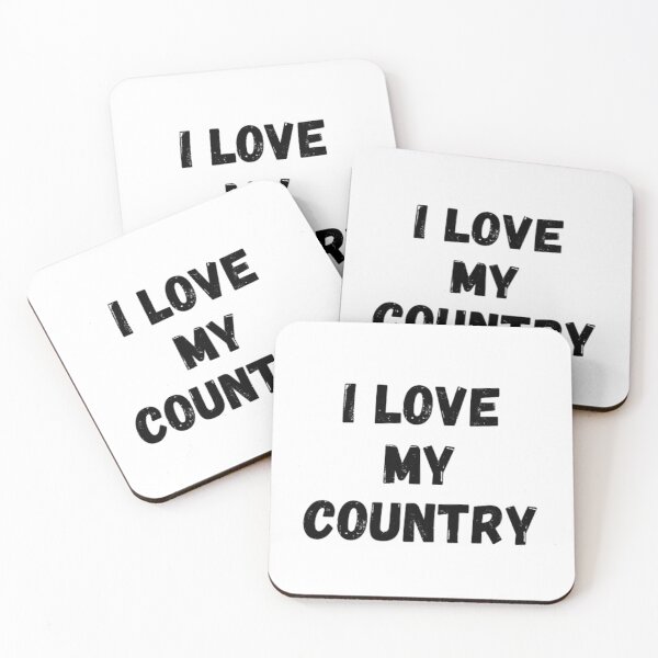 Item preview,  I love my country- country lover black and white simple font- text based designed and sold by PacePoint.