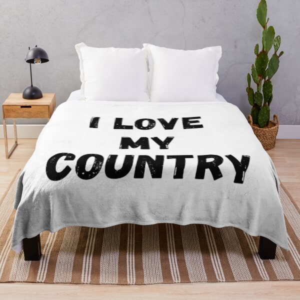 Item preview, I love my country- country lover black and white simple font- text based designed and sold by PacePoint.
