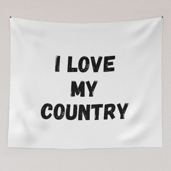 Item preview,  I love my country- country lover black and white simple font- text based designed and sold by PacePoint.