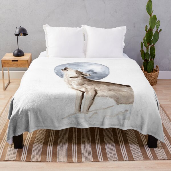 Item preview, Howling Wolf Moon Watercolor  designed and sold by ArtWithHearts11.
