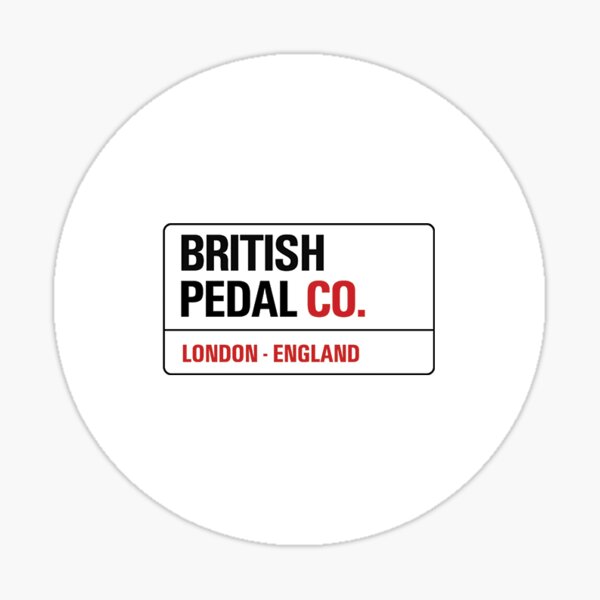 British Pedal Company White Logo Sticker Sticker