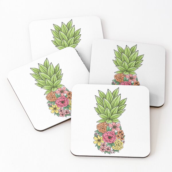 Item preview, Floral pineapple designed and sold by WildPilotLLC.