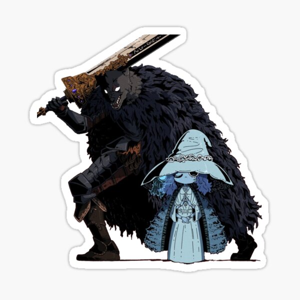 Elden Ring Elden Half Wolf And Cute Ranni The Witch Sticker For Sale   St,small,507x507 Pad,600x600,f8f8f8 