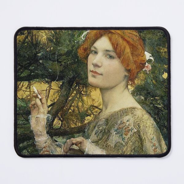 Item preview, Woman with an Orchid by Edgar Maxence - Vintage Art designed and sold by RickE.