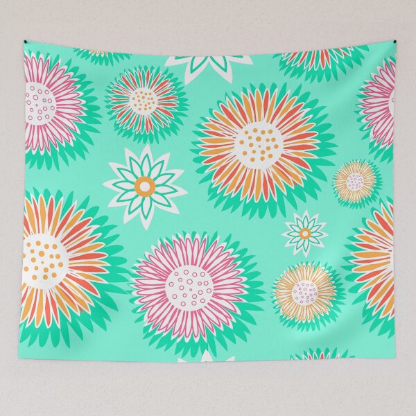 Item preview, Delightful Flowers Pattern| Floral Background designed and sold by Karam Barakat.
