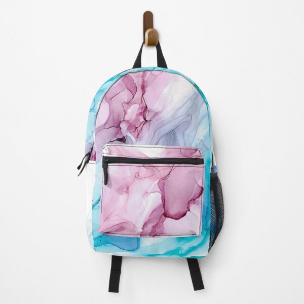 Item preview, Pink Blue Abstract 31922 Alcohol Ink Painting by Herzart designed and sold by herzart.