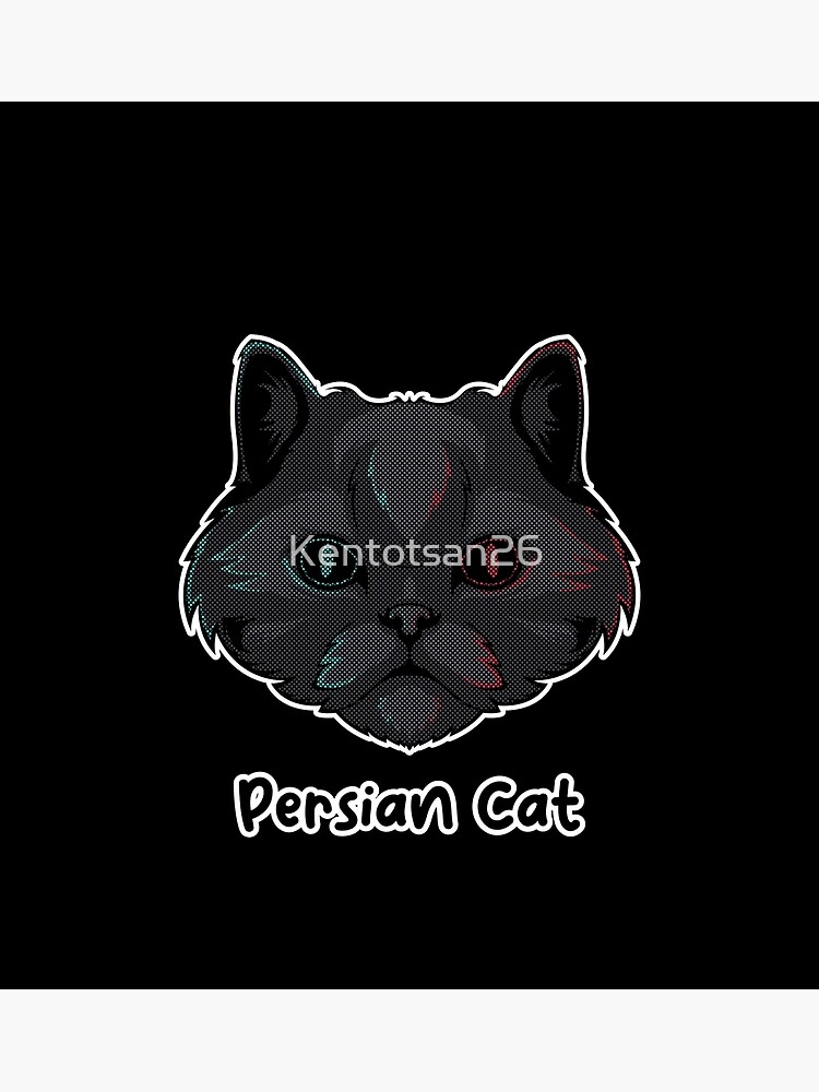 "Persian cat face artwok vector with name" Poster by Kentotsan26