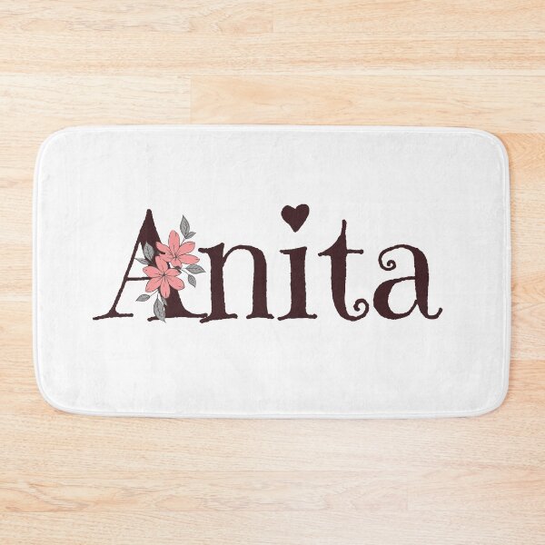 Item preview, Name Anita with pink flower designed and sold by Coffee Lifestyle.
