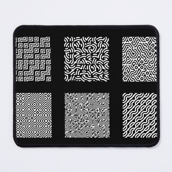 Item preview, Black and White Psychedelic Pattern designed and sold by Discordant Dreams Art.
