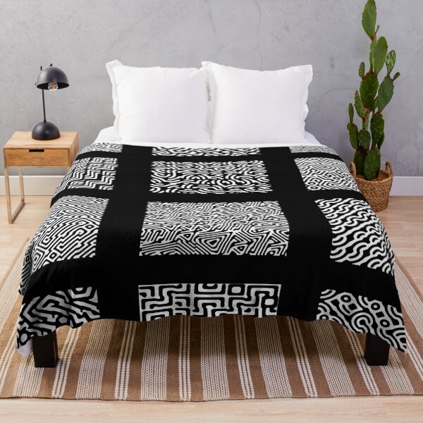 Item preview, Black and White Psychedelic Pattern designed and sold by Discordant Dreams Art.