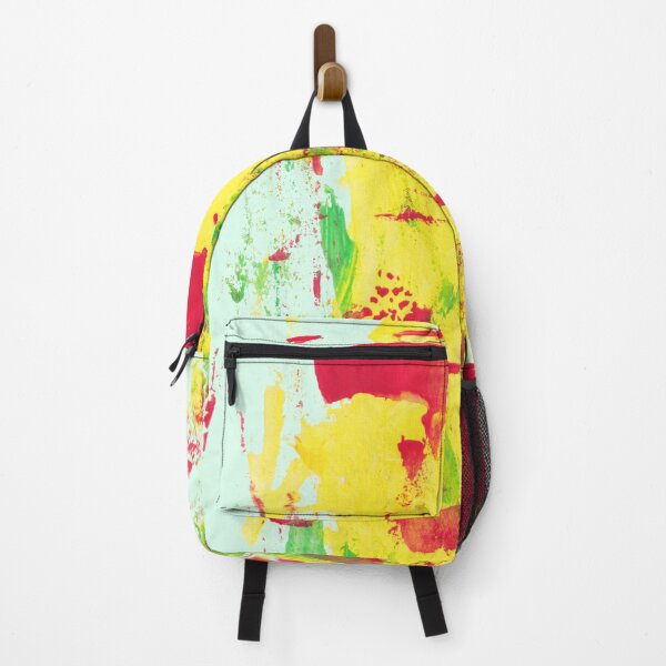 Item preview, Gouache Strokes Abstract Painting Red Green Yellow designed and sold by kertasiun.