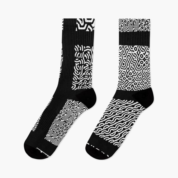 Item preview, Black and White Psychedelic Pattern designed and sold by Discordant Dreams Art.