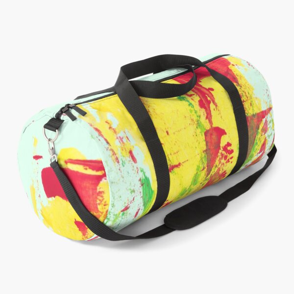 Item preview, Gouache Strokes Abstract Painting Red Green Yellow designed and sold by kertasiun.
