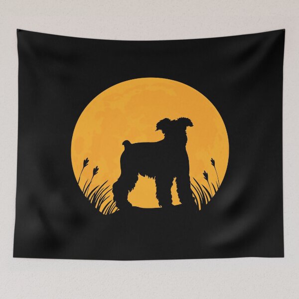 Item preview, miniature schnauzer Dog lover Silhouette in full moon gift designed and sold by alaechamlal.
