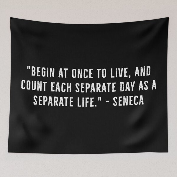 Item preview, One Day, One Life- Seneca Stoicism Quote designed and sold by PhilosophyWear.