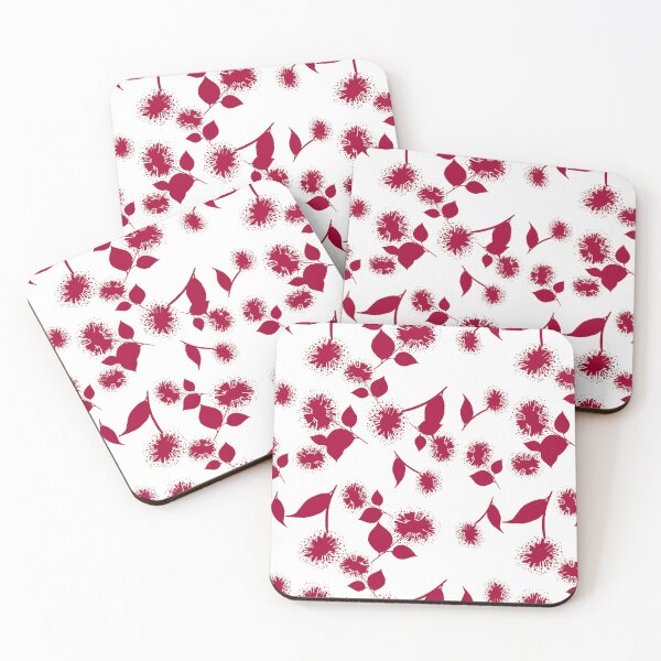 Item preview, Red Wildflowers Block Print designed and sold by HildegunStudio.