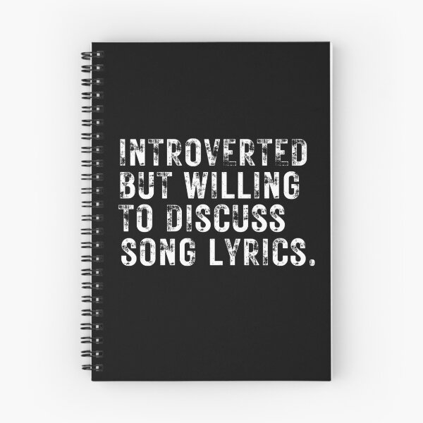 Item preview, Introverted But Willing To Discuss Song Lyrics Humorous Musical For Musicians And Music Lovers designed and sold by Funwithmusic.