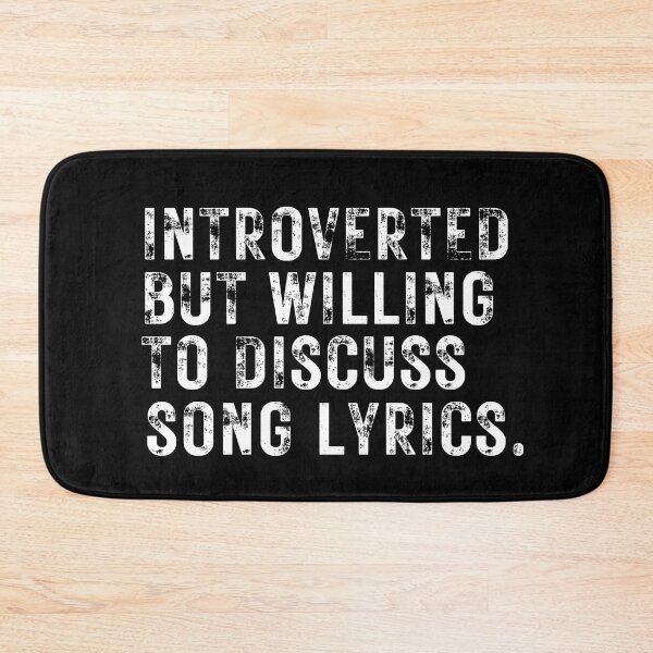 Item preview, Introverted But Willing To Discuss Song Lyrics Humorous Musical For Musicians And Music Lovers designed and sold by Funwithmusic.