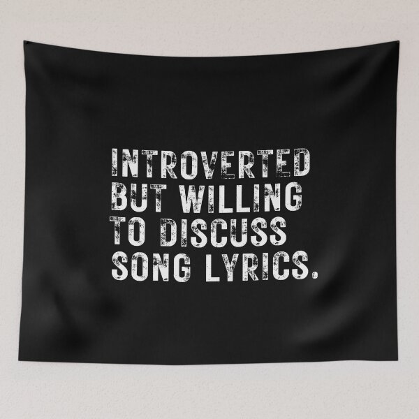 Item preview, Introverted But Willing To Discuss Song Lyrics Humorous Musical For Musicians And Music Lovers designed and sold by Funwithmusic.
