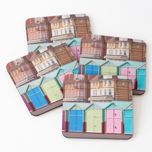 Item preview, Colorful bathing huts in Brighton, England designed and sold by dieterich.
