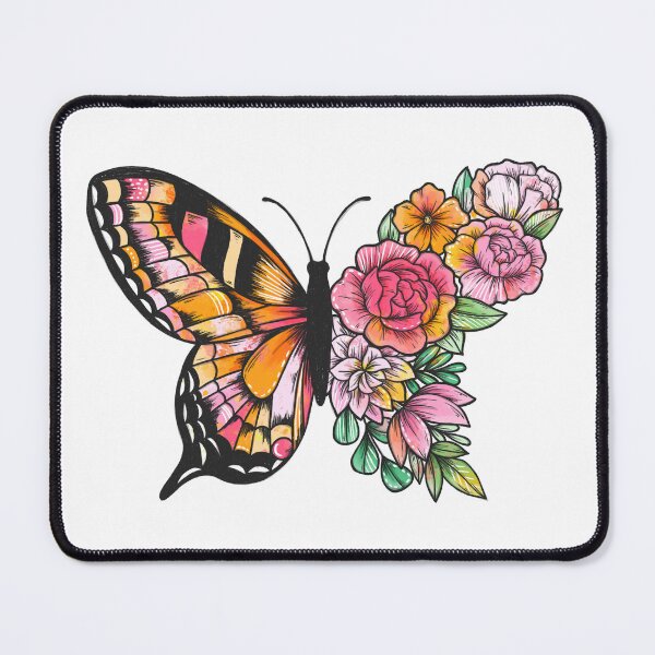 Item preview, floral butterfly designed and sold by WildPilotLLC.