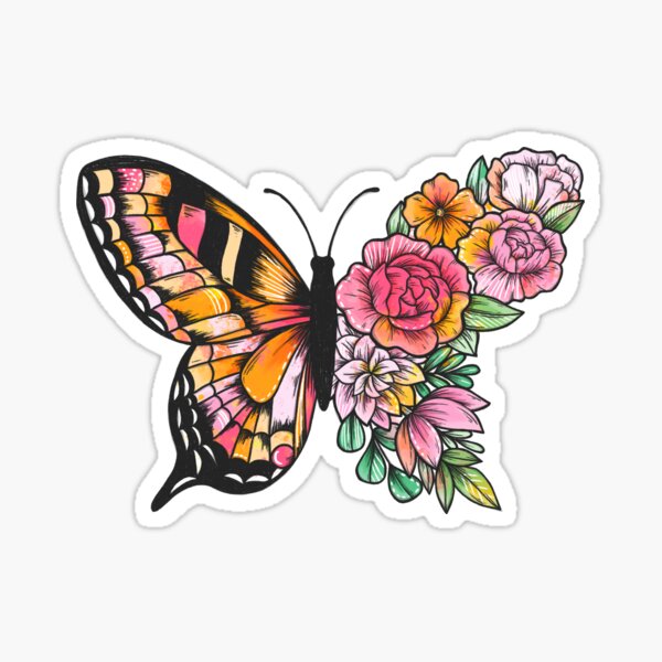 Half Butterfly Half Flower Merch & Gifts for Sale