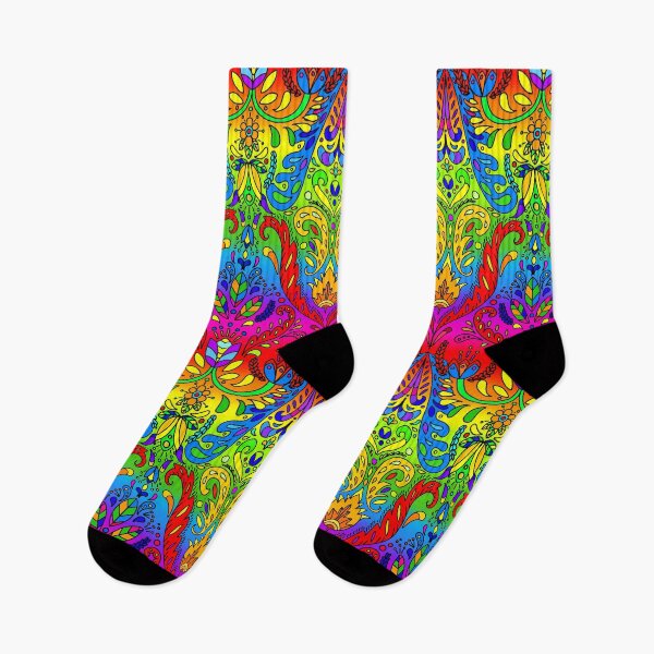 Item preview, Rainbow Damask designed and sold by beesocks.