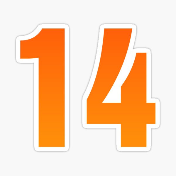 Item preview, Sports Team Number Fourteen 14 designed and sold by Nenicute.