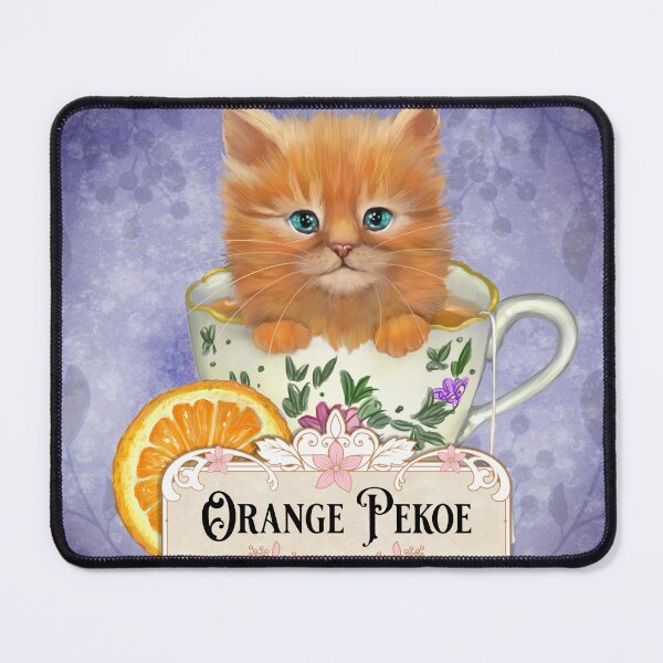 Item preview, Orange Pekoe tea cat label  designed and sold by Ash Evans.