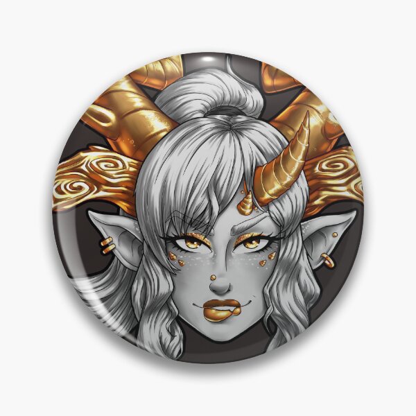 Item preview, Tiefling with Golden Horns designed and sold by feywildfolio.