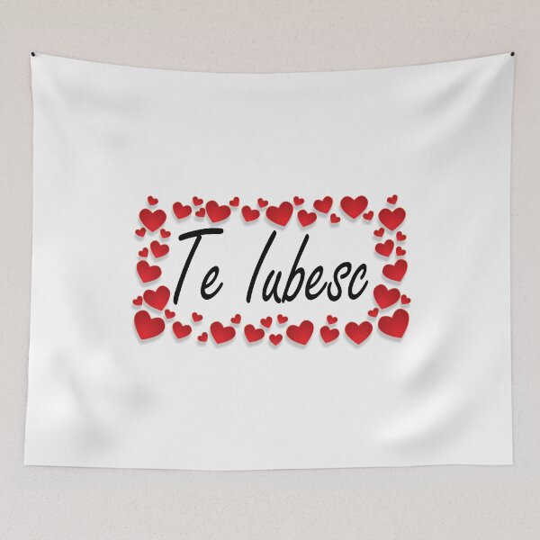 Item preview, Te Iubesc I Love You Romanian Dragoste Cute Red Hearts designed and sold by Nirvanibex.