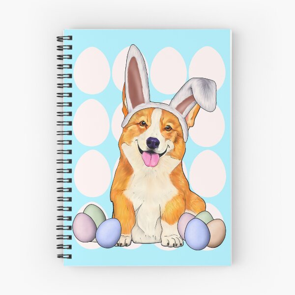 Item preview, Corgi dog with bunny ears and Easter eggs designed and sold by Mehu.