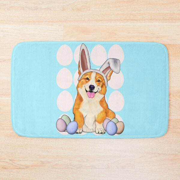 Item preview, Corgi dog with bunny ears and Easter eggs designed and sold by Mehu.