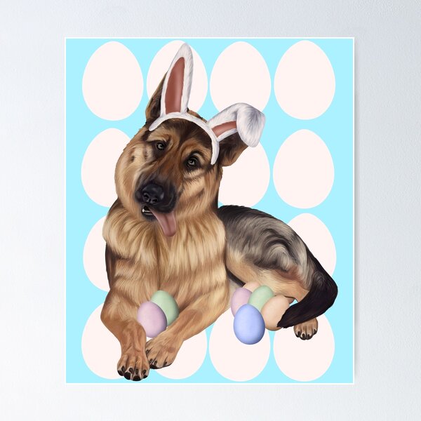 Easter Pug Wearing Bunny Ears Seamless Pug Cute Yoga Mat by Frost Store