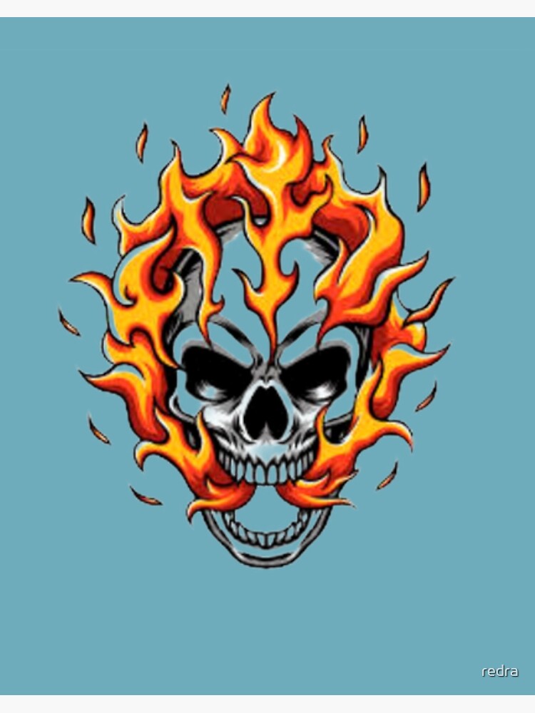 Flaming Skull Digital Art by Daniel Eskridge - Pixels