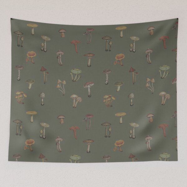 Item preview, Mushroom Field Guide Pattern designed and sold by Preternatural.