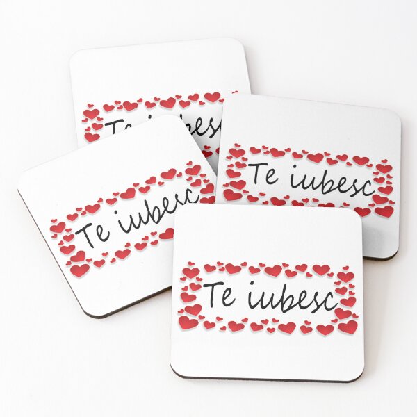 Item preview, Te Iubesc I Love You Romanian Dragoste Cute Red Hearts designed and sold by Nirvanibex.