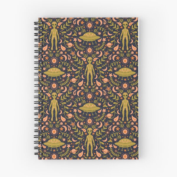 Item preview, Folk Art Alien in Olive Green & Peach designed and sold by somecallmebeth.