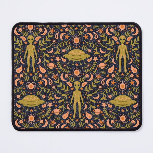 Item preview, Folk Art Alien in Olive Green & Peach designed and sold by somecallmebeth.