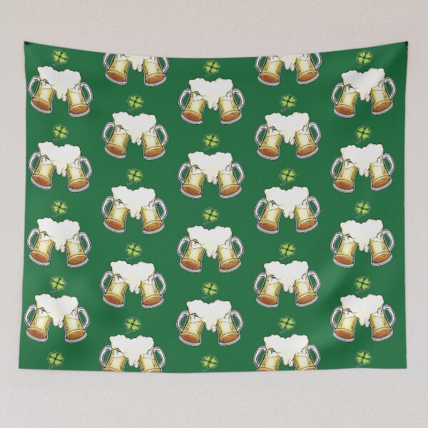Item preview, Beer Cheers with one shamrock clover designed and sold by iduzarts.