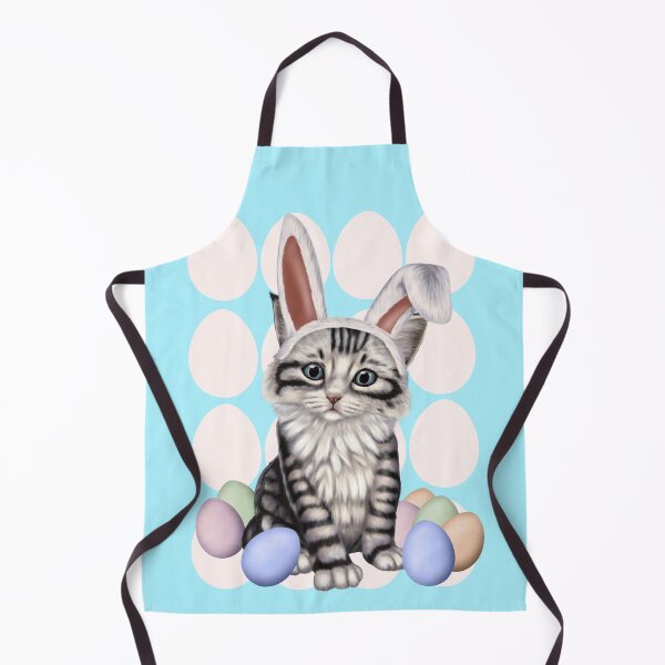 Item preview, Kitten with bunny ears and Easter eggs designed and sold by Mehu.