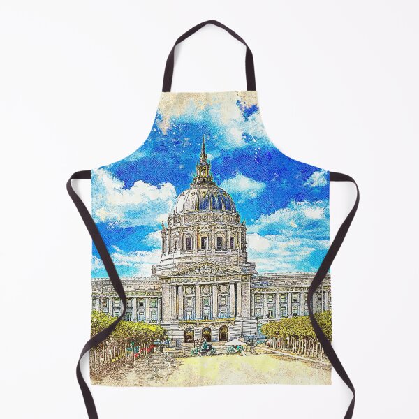 Item preview, San Francisco City Hall - colored drawing designed and sold by NickoPrints.