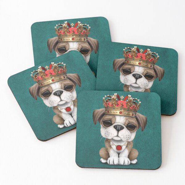 Item preview, Bulldog Puppy Wearing Crown Blue designed and sold by JeffBartels.