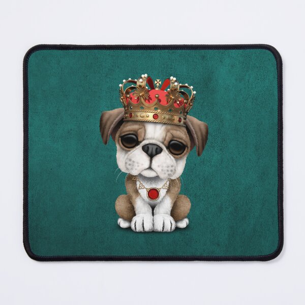 Item preview, Bulldog Puppy Wearing Crown Blue designed and sold by JeffBartels.