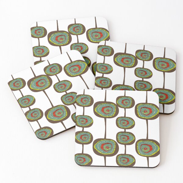 Item preview, Atomic Age Bubbles in Turquoise, Red and Yellow designed and sold by LisWilliams.