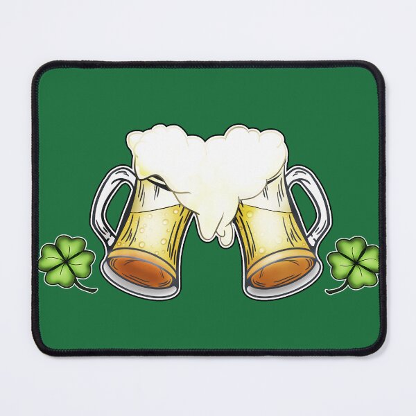 Item preview, Beer Cheer with two shamrock clovers designed and sold by iduzarts.