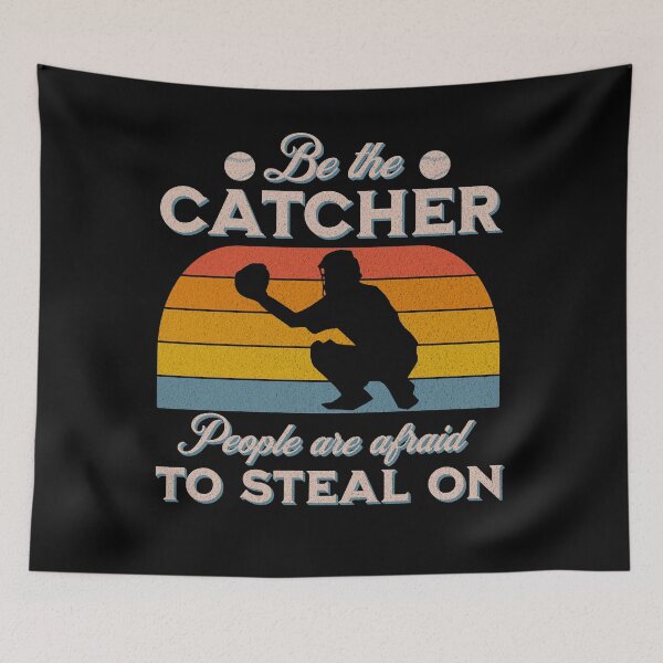Item preview, Catcher Funny Women Softball College School Local & State Team Retro Vintage Baseball Design designed and sold by EmmiFoxDesigns.